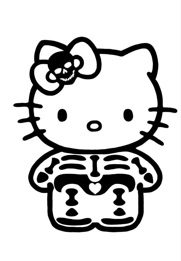 Halloween skeleton hello kitty hello kitty coloring hello kitty colouring pages hello kitty wallpaper