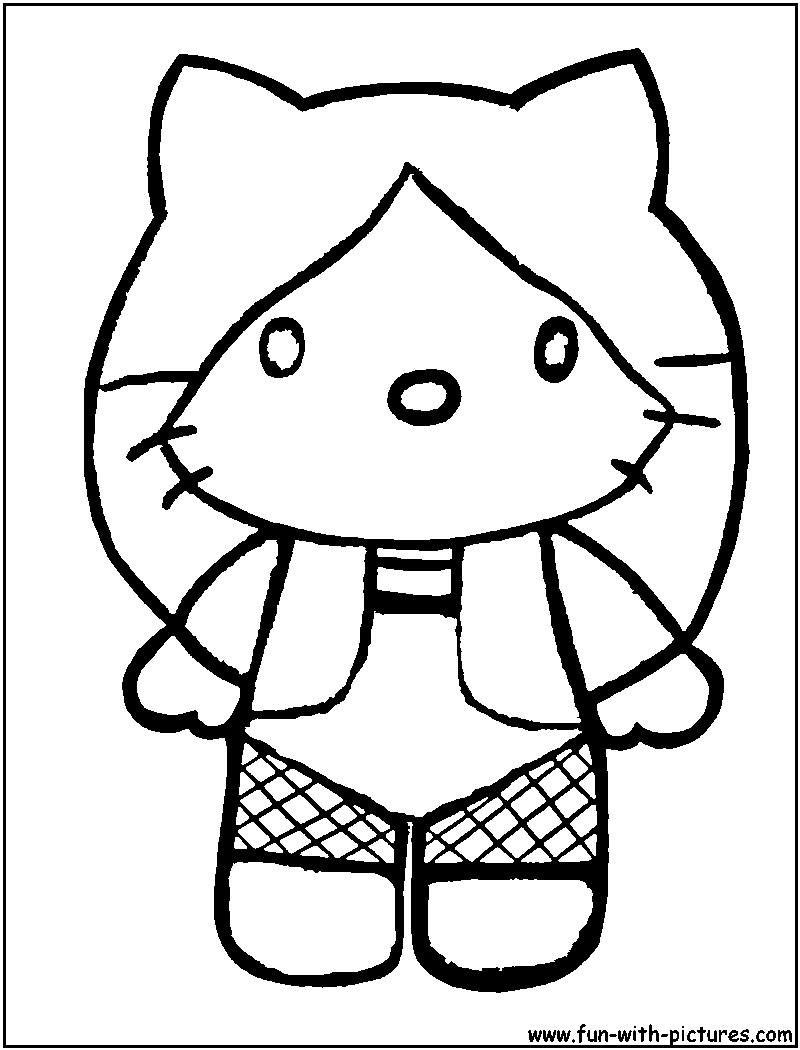 Hellokitty catwoman coloring page