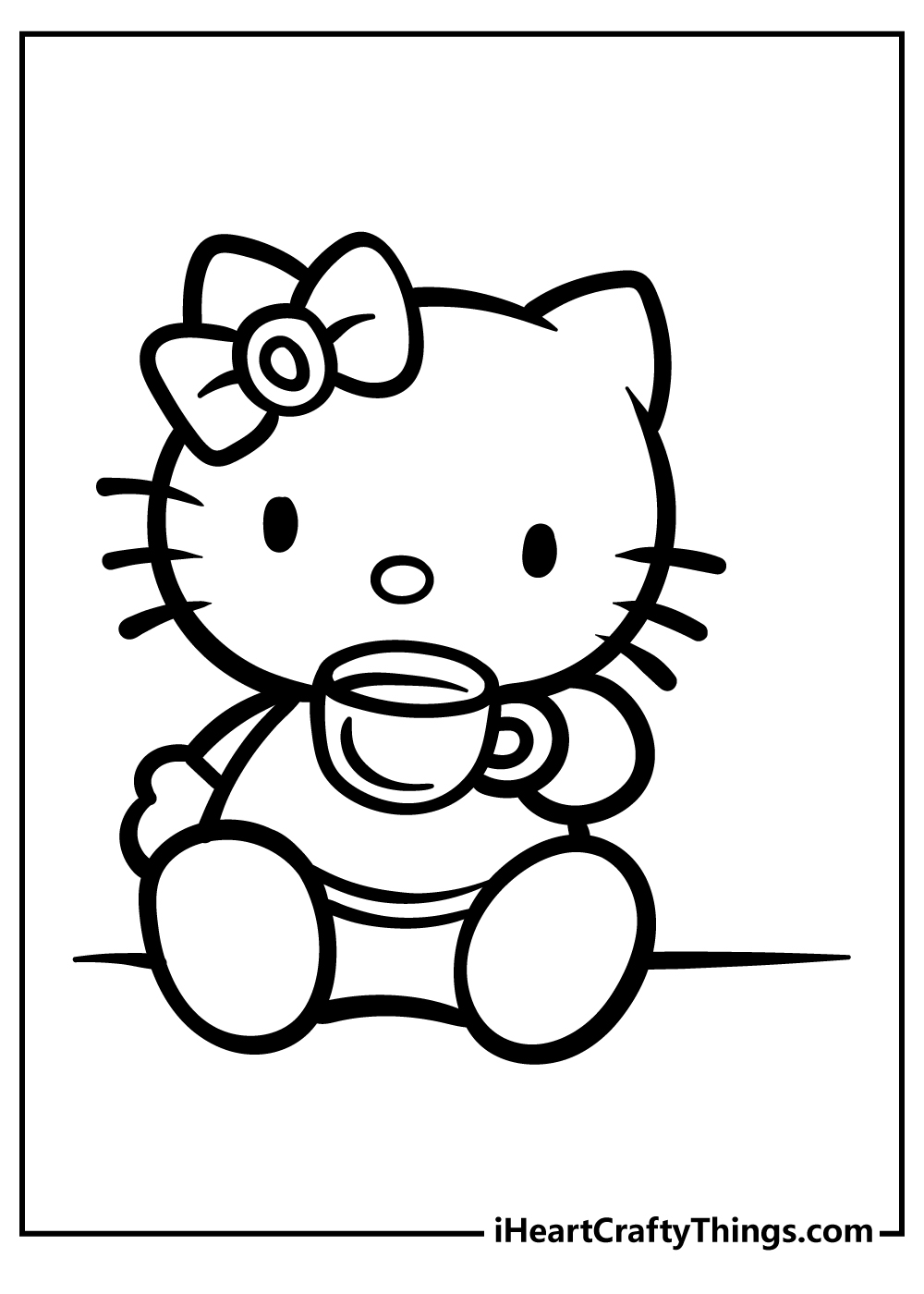 Hello kitty coloring pages free printables