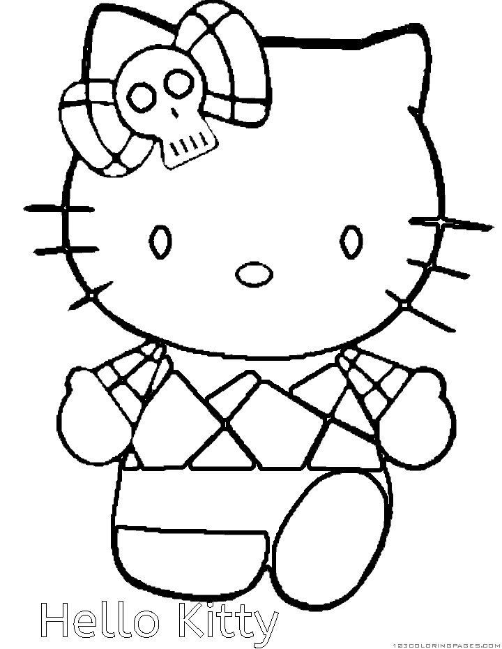 Hello kitty coloring pages