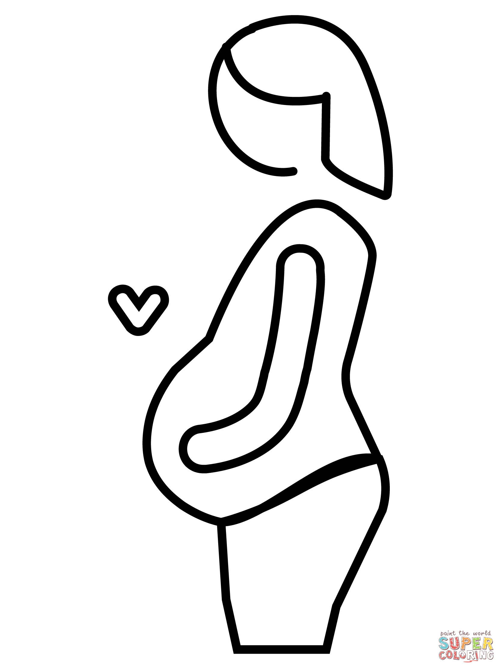Pregnant woman emoji coloring page free printable coloring pages