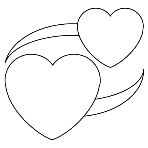 Revolving hearts emoji coloring page free printable coloring pages