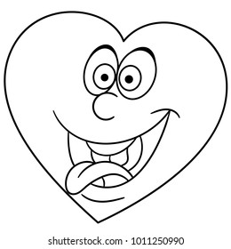 Stock vektor âcoloring page coloring book cartoon heartâ bez autorskãch poplatkå