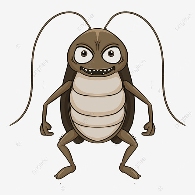 Cockroach cartoon png picture cockroach emoji cartoon brown cockroach pest cute png image for free download