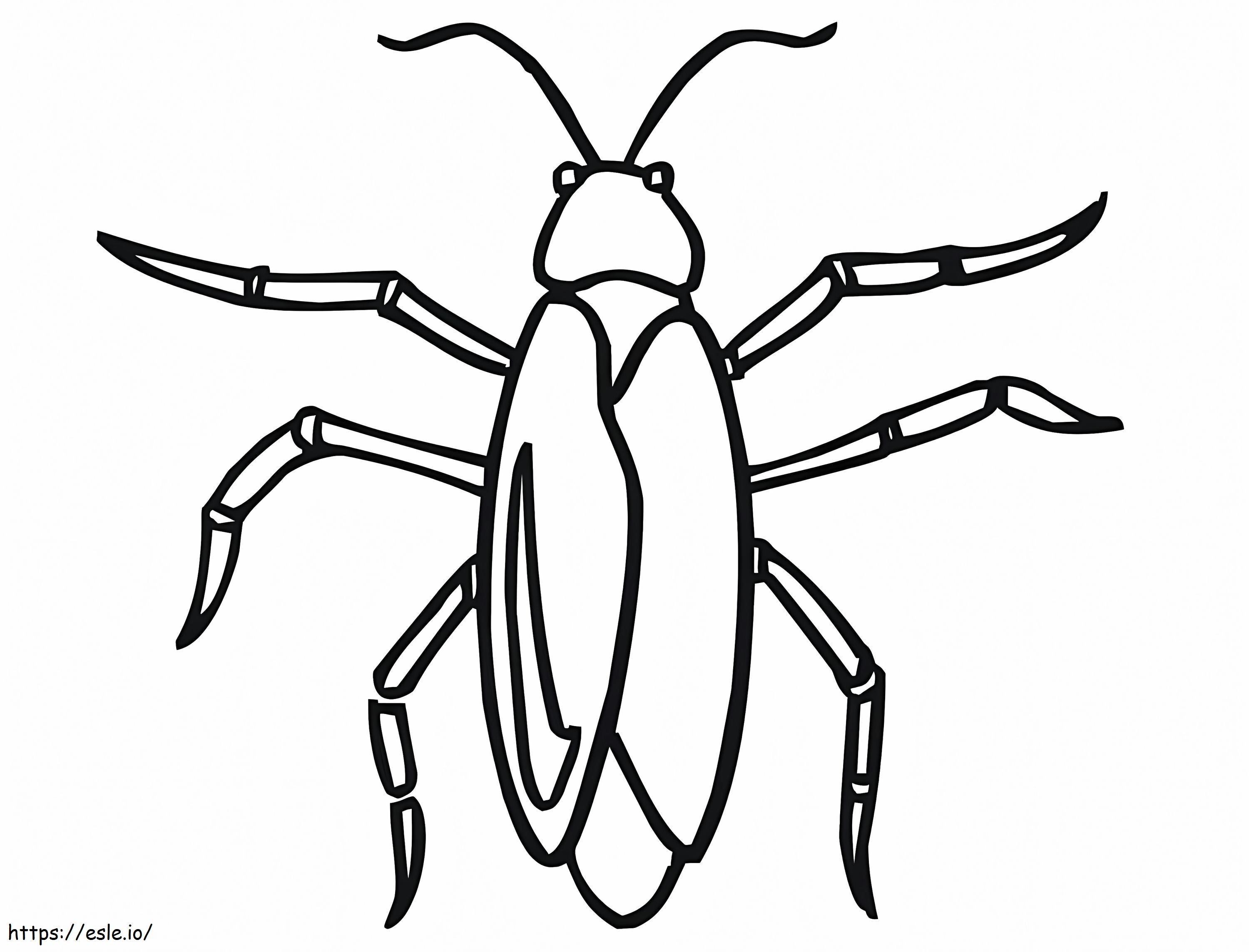 Cockroach easy coloring page