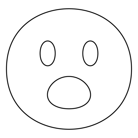 Face with open mouth emoji coloring page free printable coloring pages