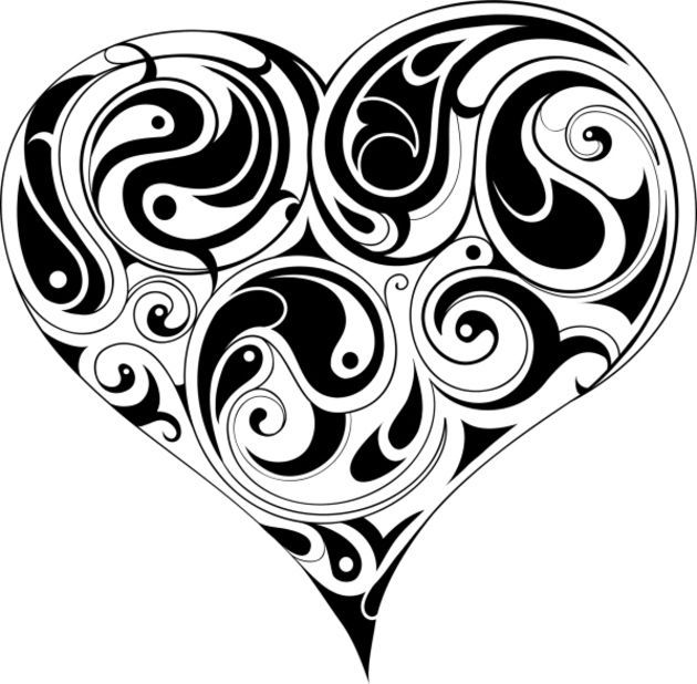 Pin by amoronline on tatuajes de corazones tattoos valentine coloring pages illustration