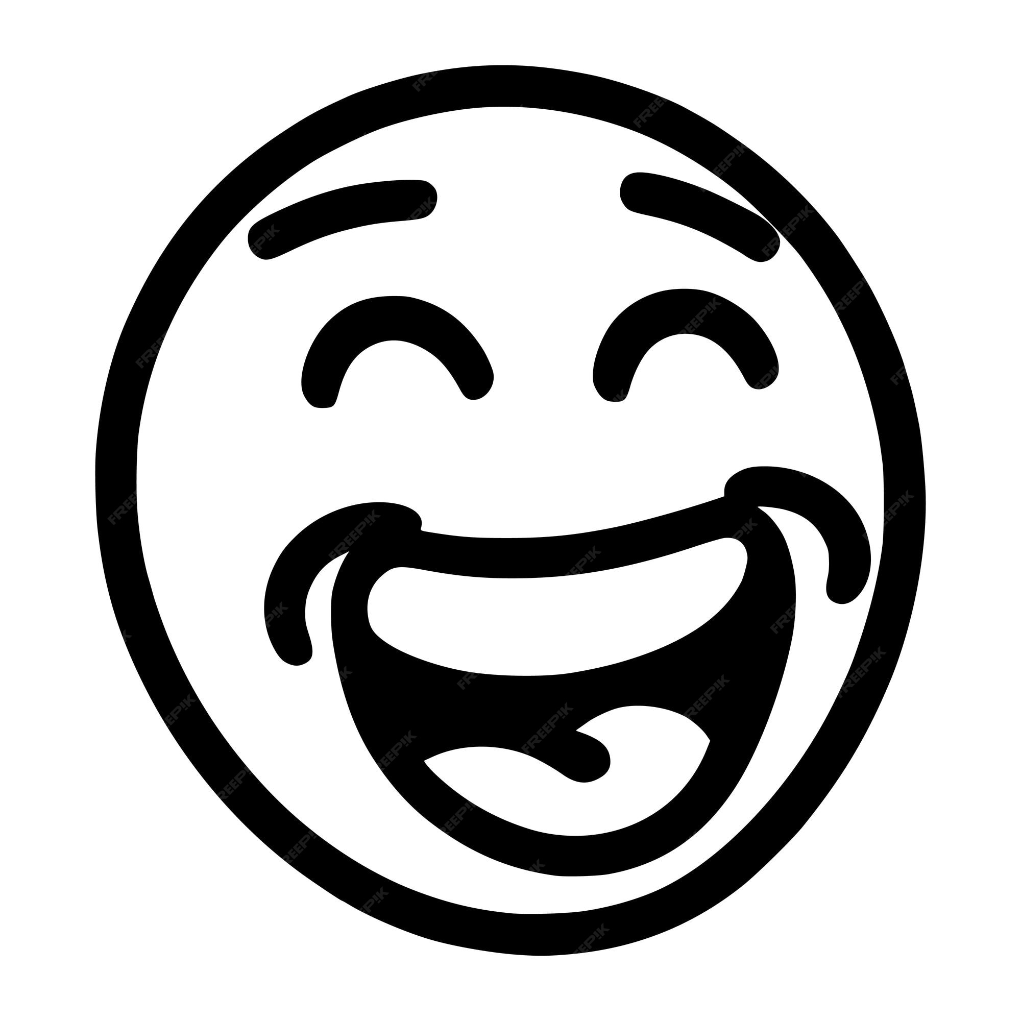 Premium vector laughing emoji coloring pages for kids