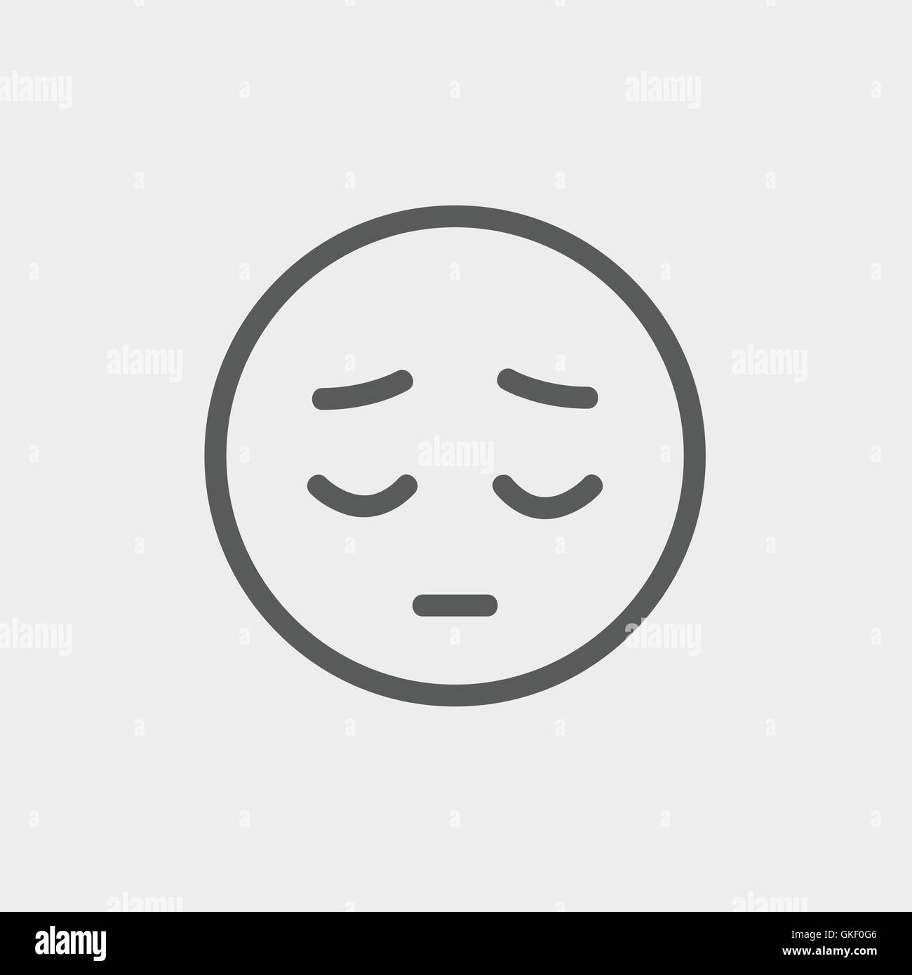 Emoji tired black and white stock photos images