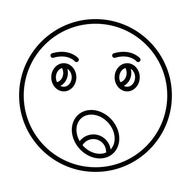 Ilustraciãn de emoji cansado cansado y mãs vectores libres de derechos de adulto