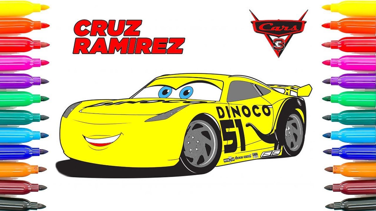 How to drav cars cruz ramirez coloring pages how to coloring cruz ramirez funny coloring book