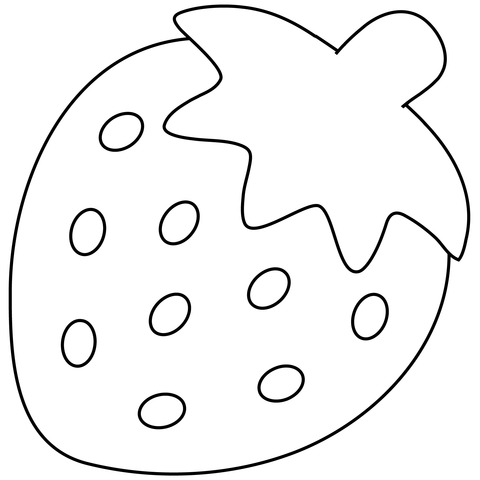 Strawberry emoji coloring page free printable coloring pages