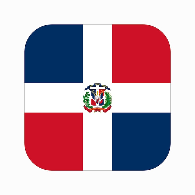 Premium vector dominican republic flag simple illustration for independence day or election