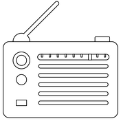 Radio emoji coloring page free printable coloring pages