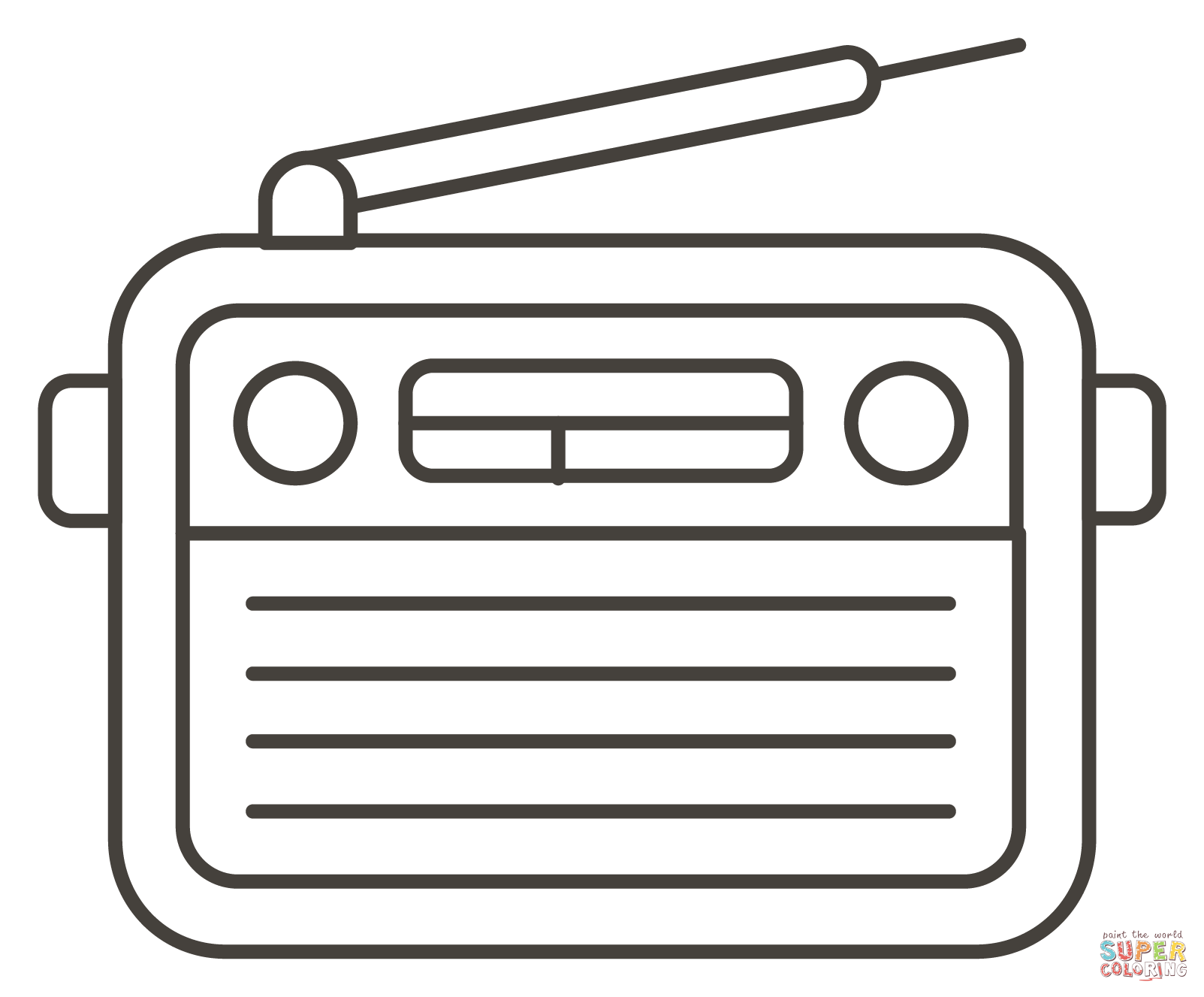 Radio coloring page free printable coloring pages