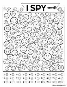 Free printable i spy emoji game