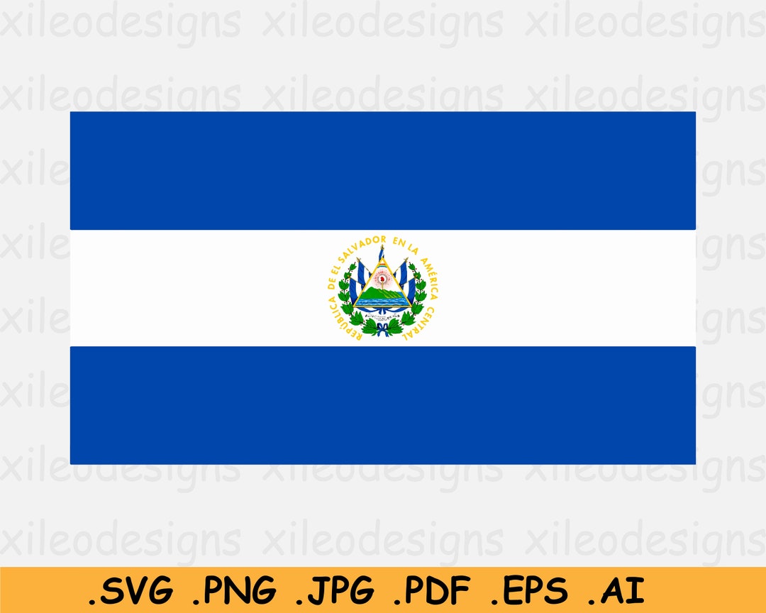 El salvador national flag svg salvadoran nation country banner instant digital file download clipart vector graphic eps ai png jpg pdf