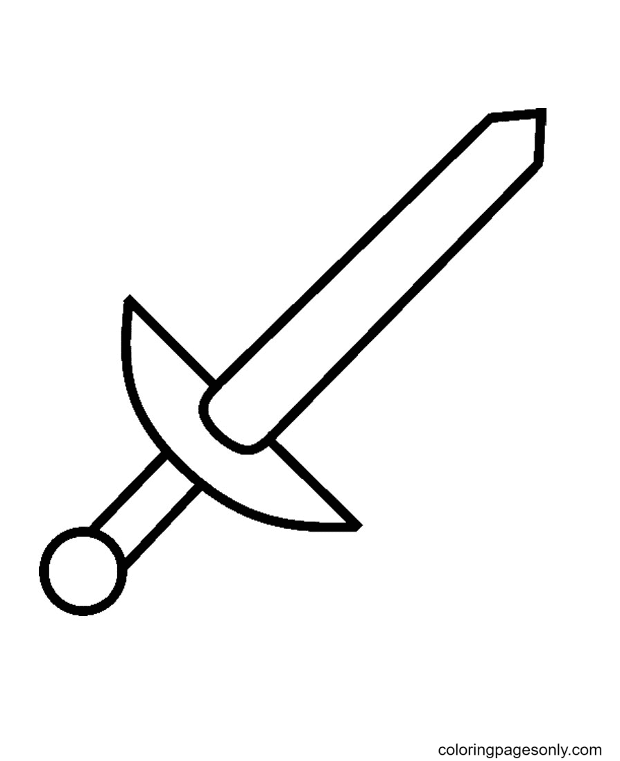 Sword coloring pages printable for free download