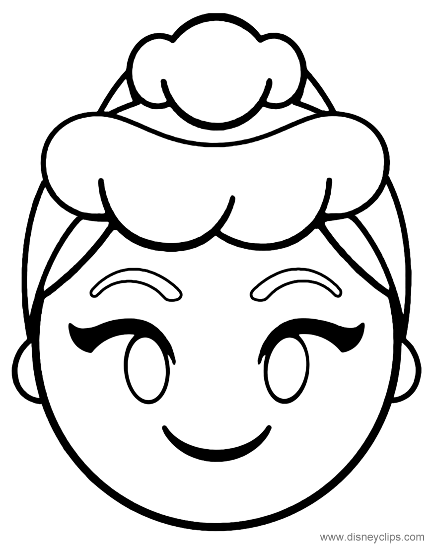 Disney emojis coloring pages