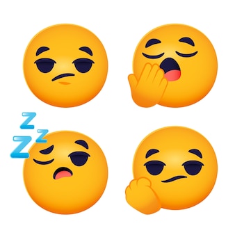 Emoji sleepy vectors illustrations for free download