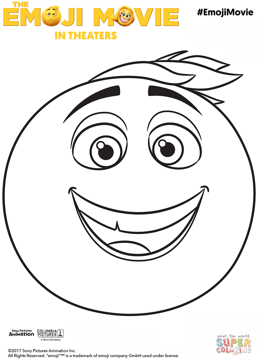 Gene emoji coloring page free printable coloring pages