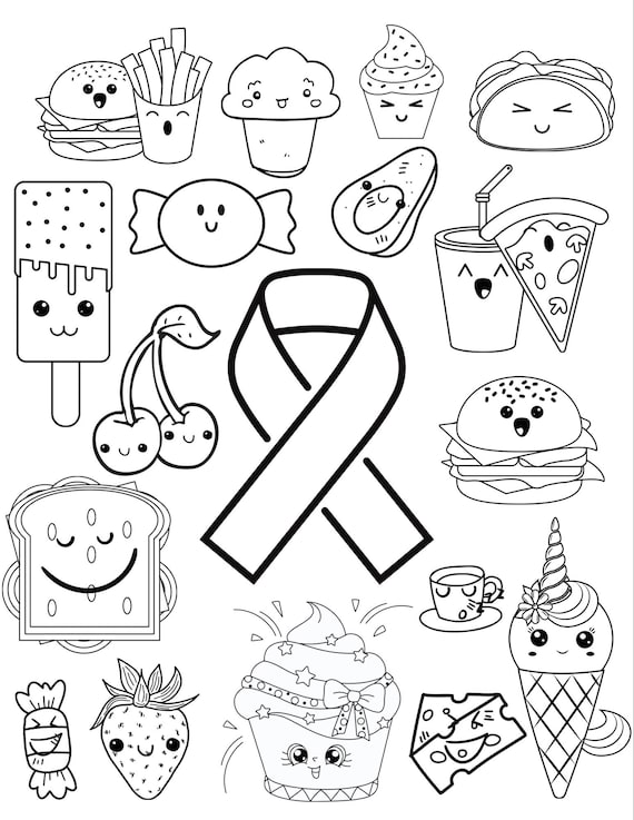 Kids cancer fight coloring page