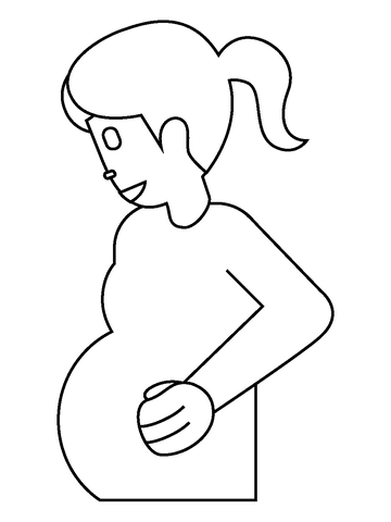 Pregnant woman emoji coloring page free printable coloring pages