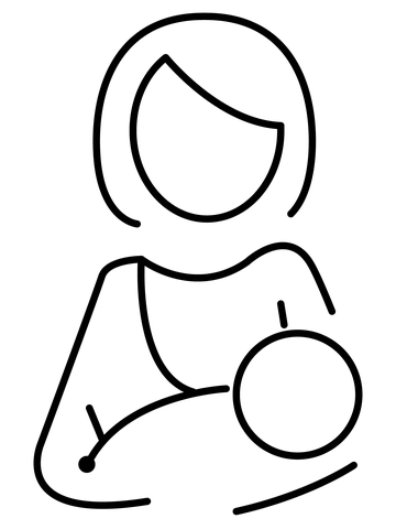 Breast feeding emoji coloring page free printable coloring pages