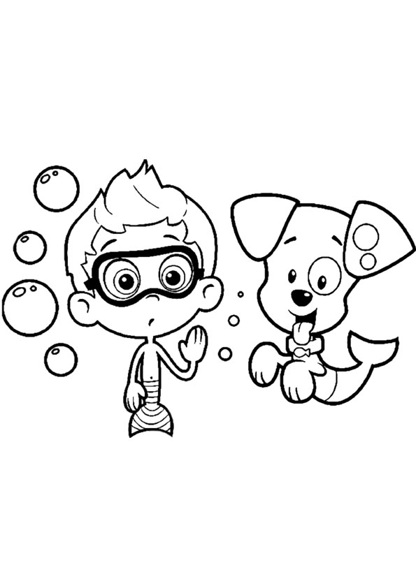 Coloring pages bubble guppies coloring page