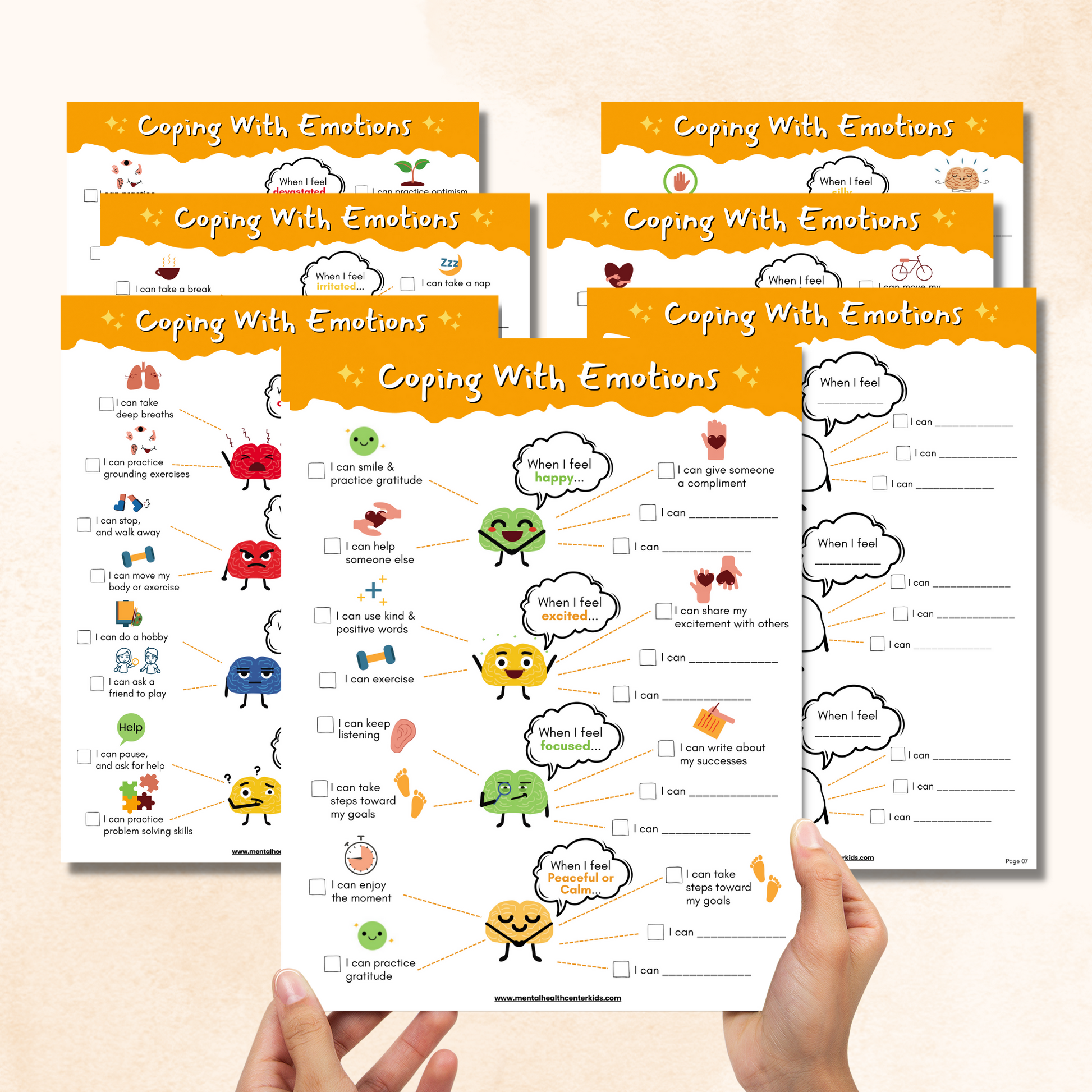 Emoji worksheets â mental health center kids