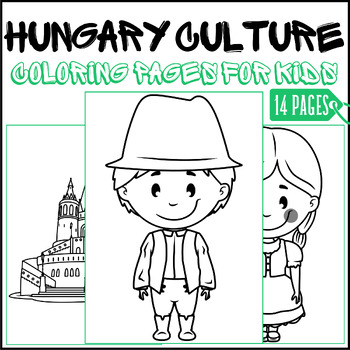 Hungary culture coloring pages for kids morning work by mind games studio