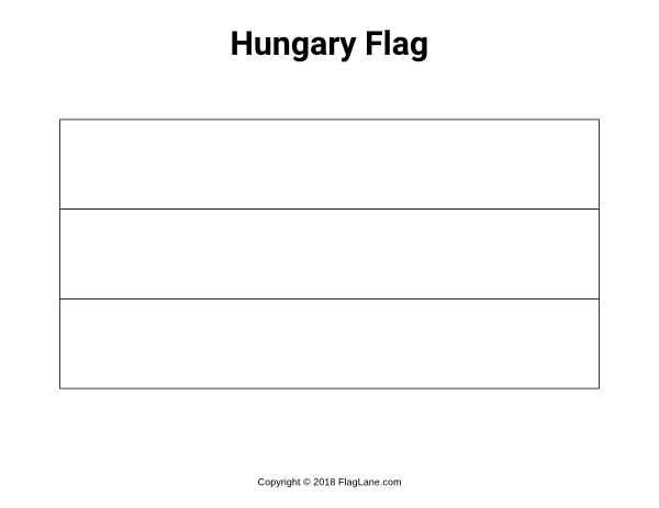 Free hungary flag coloring page