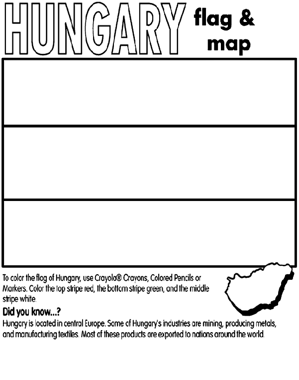 Hungary on crayola flag coloring pages coloring pages flag