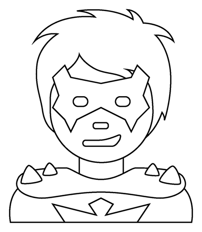 Supervillain emoji coloring page free printable coloring pages