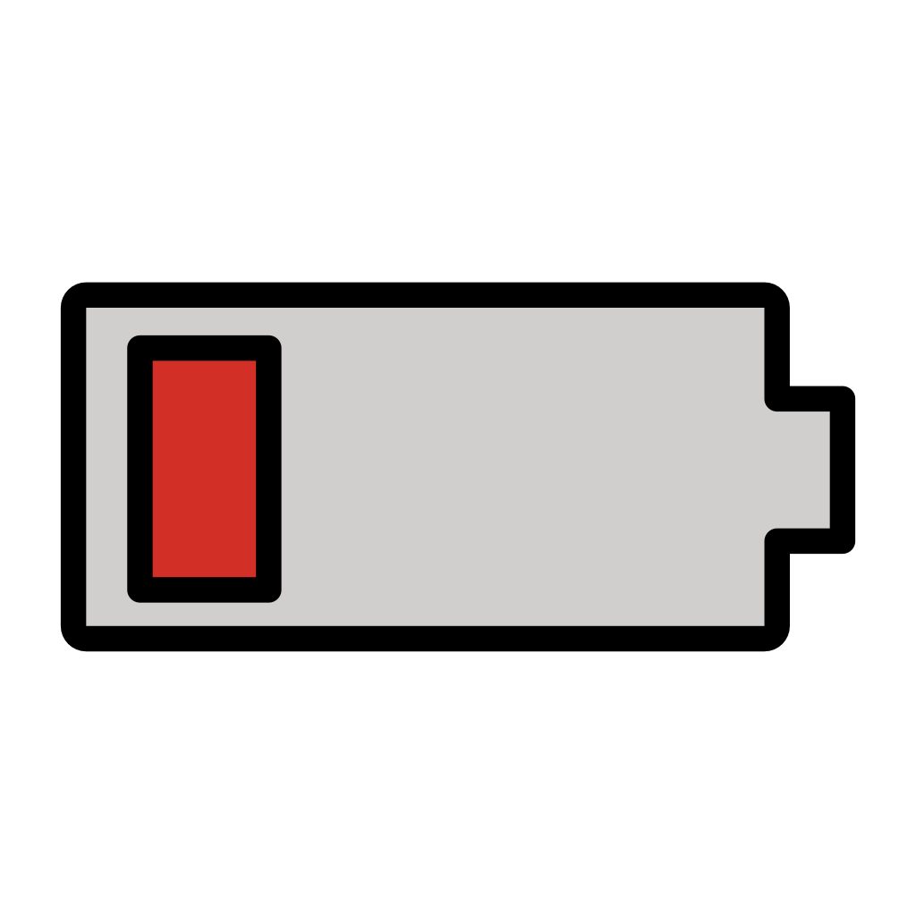 Ðª low battery emoji