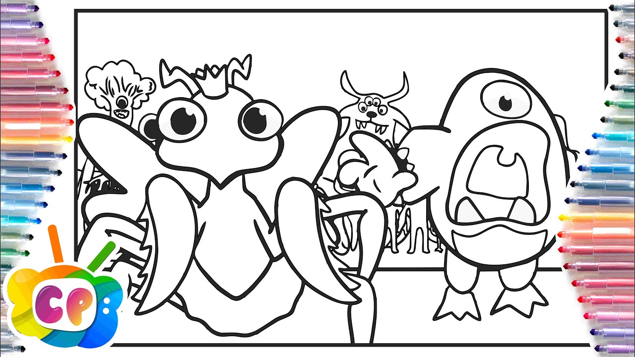 Garten of banban chapter coloring page garten of banban