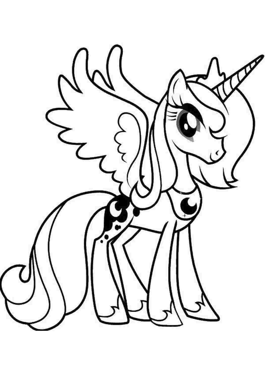 Alicorn coloring pages printable for free download