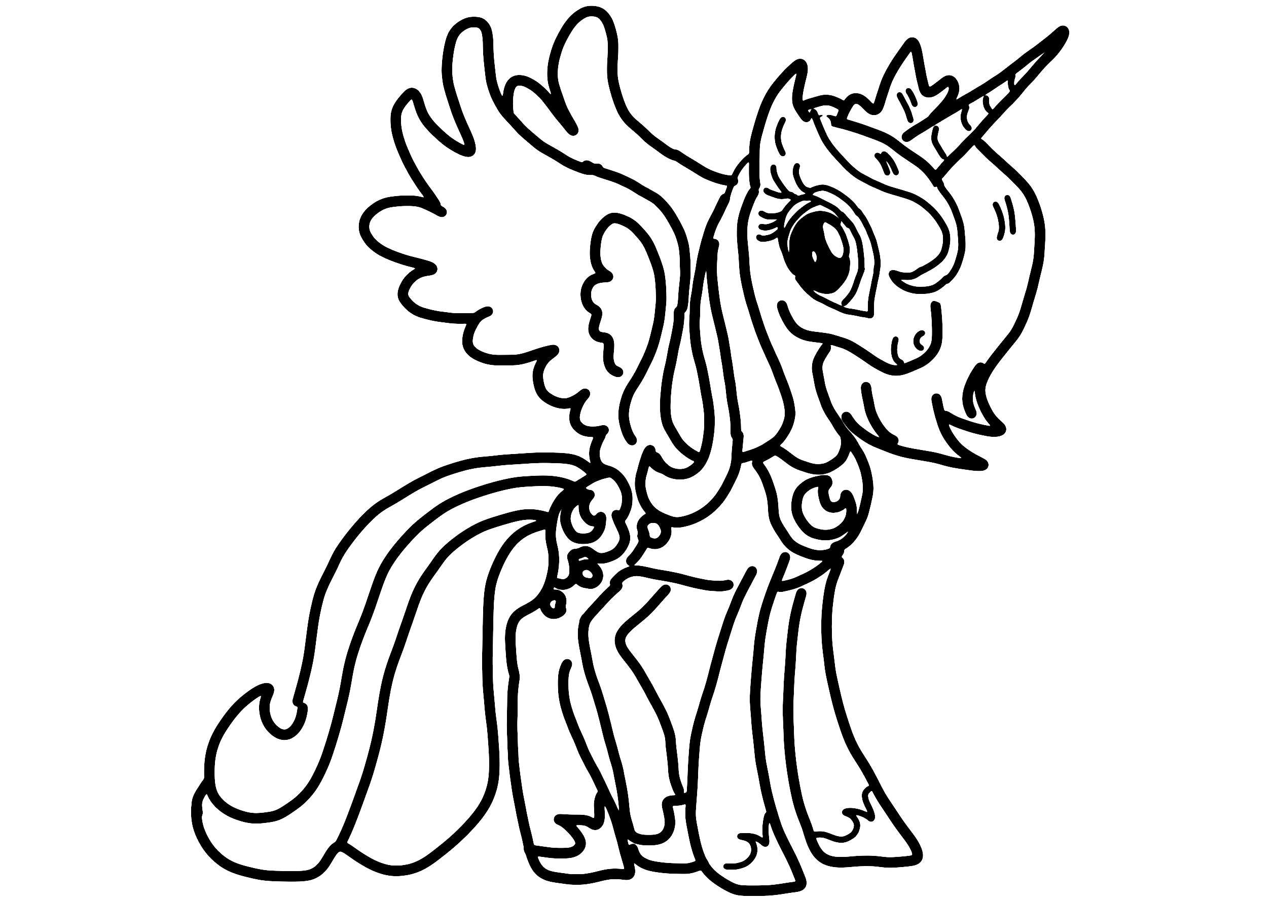 Cute unicorn coloring pages for girls