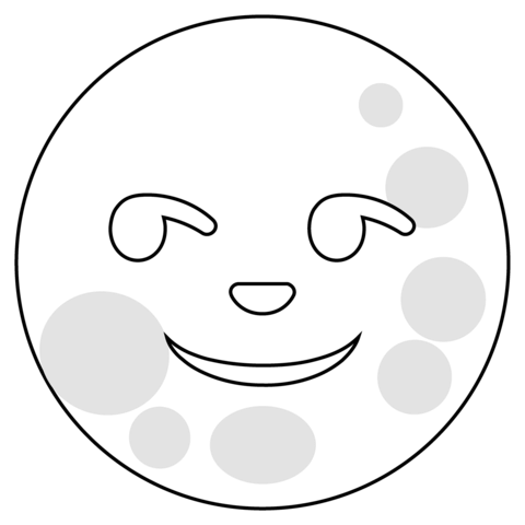 Full moon face emoji coloring page free printable coloring pages