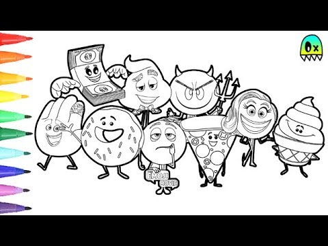 The emoji movie coloring pages i fun colouring videos for kids