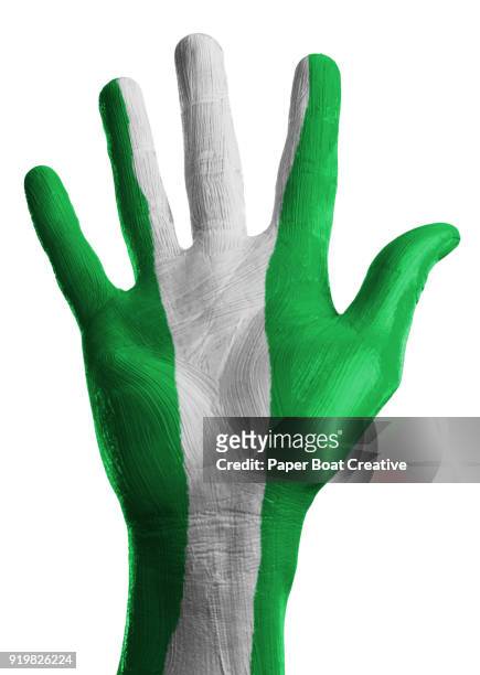 Nigeria flag stock photos high