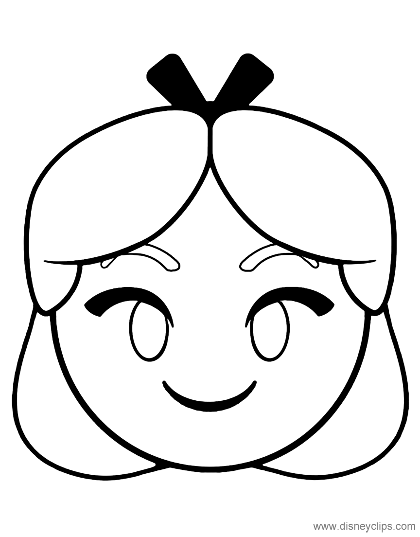 Disney emojis coloring pages