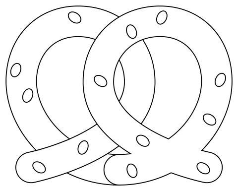 Pretzel coloring page free printable coloring pages