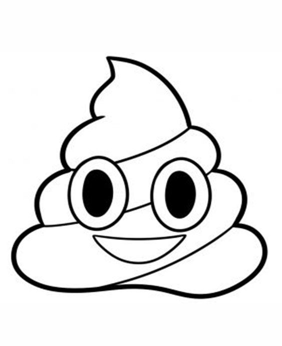 Free easy to print emoji coloring pages