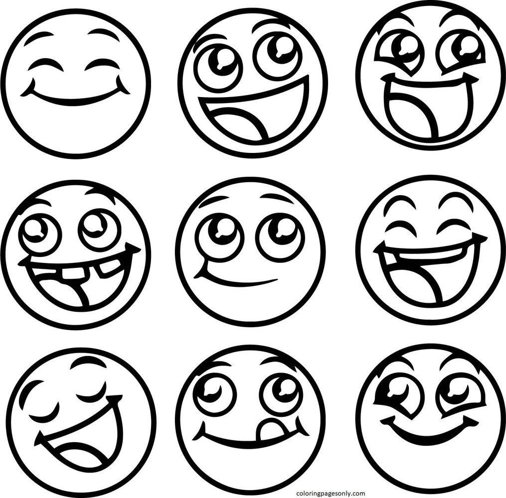 Emoji coloring pages printable for free download