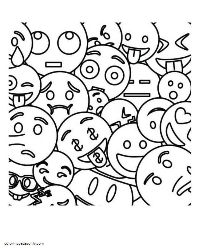 Emoji coloring pages printable for free download