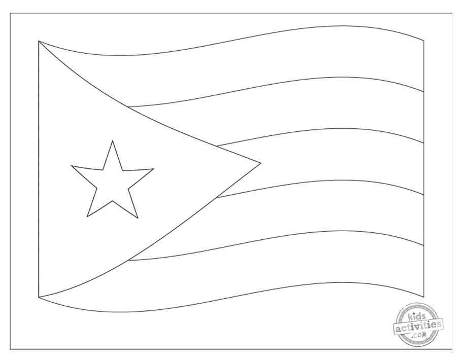 Patriotic puerto rico flag coloring pages kids activities blog