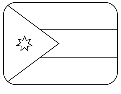 Flag of jordan emoji coloring page free printable coloring pages