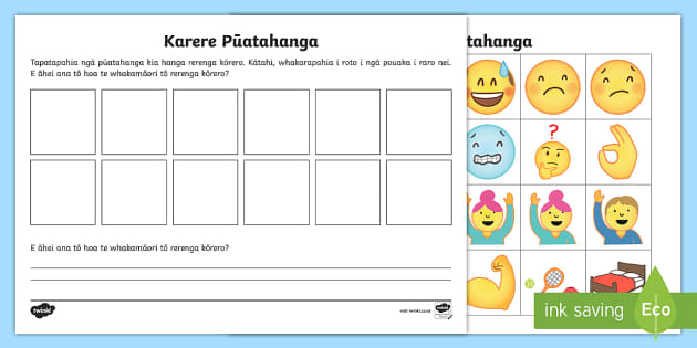 Ð emoji message worksheet worksheet te reo mäori