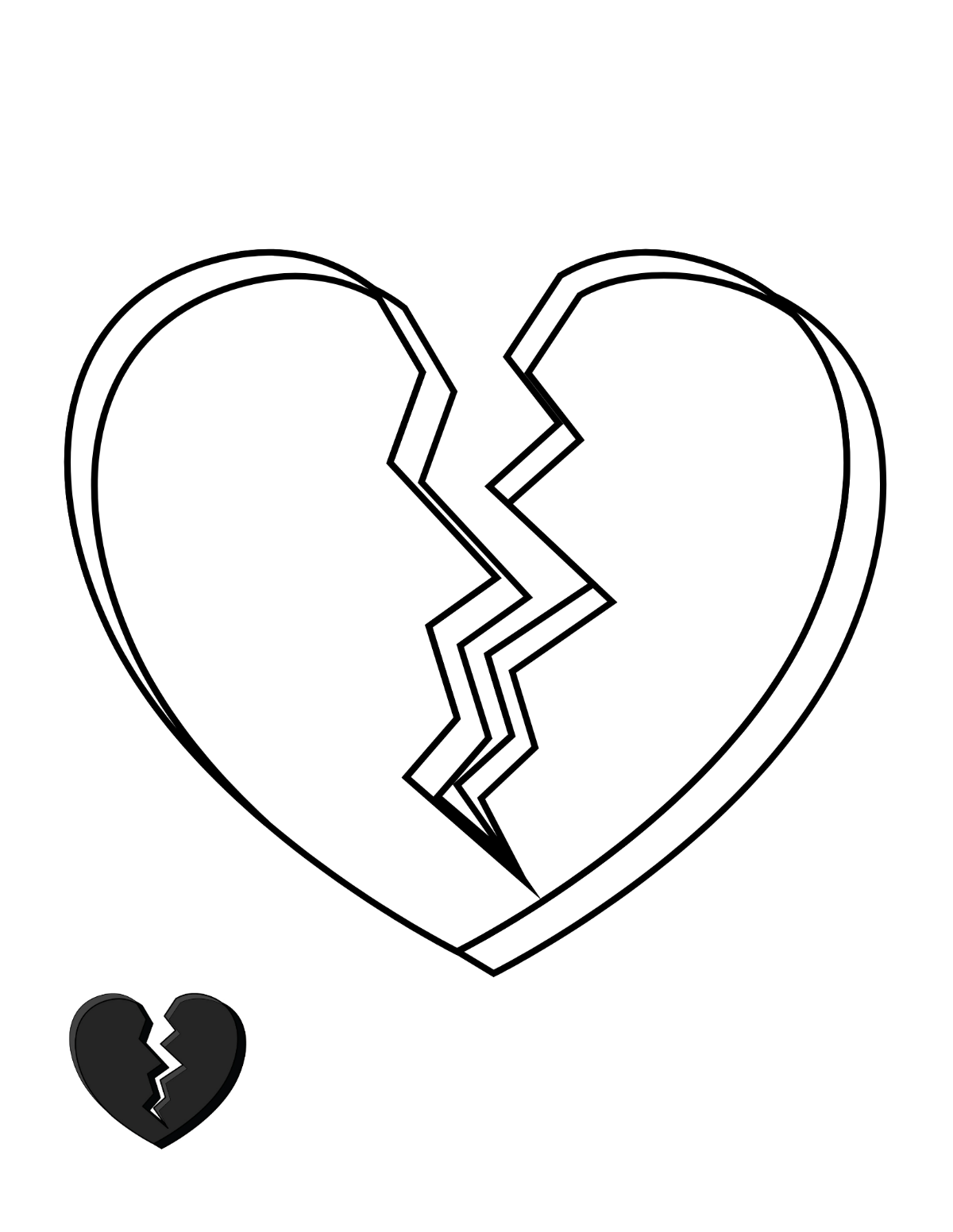 Free heart coloring page s examples